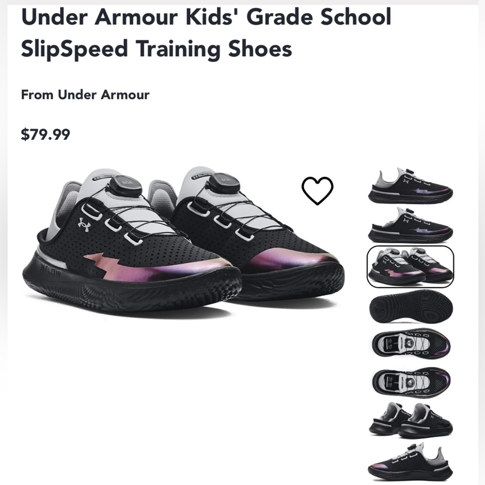 Brand New Never Worn Under Armour Kids size 5.5Y Slip Speed Training Shoes